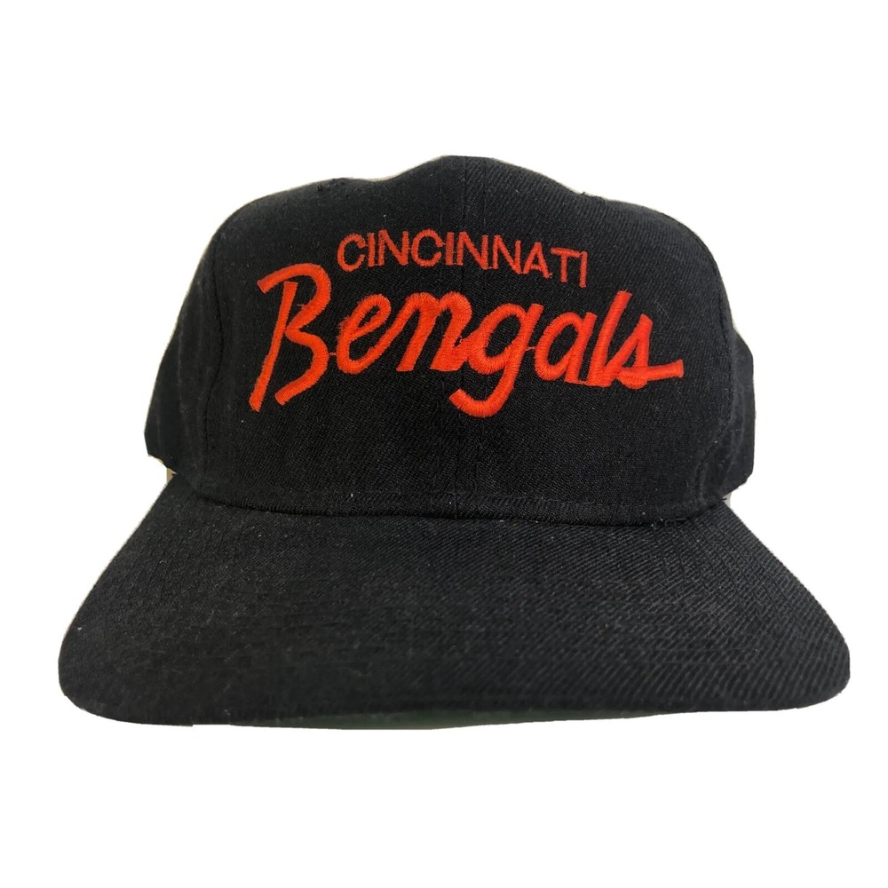 VTG Sports Specialties Cincinnati Bengals Single Line Script Wool Snapback Hat